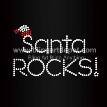 Santa Rocks Iron On Rhinestone Heat Transfers Santa Rocks Iron On Rhinestone Heat Transfers